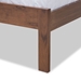 Baxton Studio Malene Mid-Century Modern Walnut Finished Wood Queen Size Platform Bed - BSOMalene-Walnut-Queen