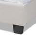 Baxton Studio Ansa Modern and Contemporary Beige Fabric Upholstered King Size Bed - BSOCF9084C-Beige-King