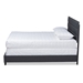 Baxton Studio Ansa Modern and Contemporary Dark Grey Fabric Upholstered King Size Bed - BSOCF9084C-Charcoal-King