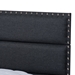 Baxton Studio Ansa Modern and Contemporary Dark Grey Fabric Upholstered Queen Size Bed - BSOCF9084C-Charcoal-Queen