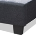 Baxton Studio Ansa Modern and Contemporary Dark Grey Fabric Upholstered King Size Bed - BSOCF9084C-Charcoal-King