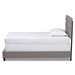 Baxton Studio Ansa Modern and Contemporary Grey Fabric Upholstered Twin Size Bed - BSOCF9084C-Grey-Twin