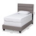 Baxton Studio Ansa Modern and Contemporary Grey Fabric Upholstered Twin Size Bed - BSOCF9084C-Grey-Twin