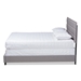 Baxton Studio Ansa Modern and Contemporary Grey Fabric Upholstered Queen Size Bed - BSOCF9084C-Grey-Queen