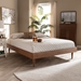 Baxton Studio Rina Mid-Century Modern Ash Wanut Finished King Size Wood Bed Frame - BSOMG97151-Ash Walnut-King-Frame