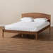 Baxton Studio Leanora Mid-Century Modern Ash Wanut Finished Queen Size Wood Platform Bed - BSOMG0006-Ash Walnut-Queen