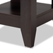 Baxton Studio Audra Modern and Contemporary Dark Brown Finished Wood End Table - BSOET8000-Wenge-ET