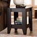 Baxton Studio Audra Modern and Contemporary Dark Brown Finished Wood End Table - BSOET8000-Wenge-ET