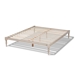 Baxton Studio Iseline Modern and Contemporary Antique White Finished Wood King Size Platform Bed Frame - BSOMG0001-Antique White-King