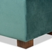 Baxton Studio Roanoke Modern and Contemporary Teal Blue Velvet Fabric Upholstered Grid-Tufted Storage Ottoman Bench - BSOBBT3101-Teal Velvet/Walnut-Otto