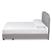 Baxton Studio Larese Light Grey Fabric Upholstered 2-Drawer King Size Platform Storage Bed - BSOLarese-Grey-King