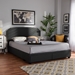 Baxton Studio Larese Dark Grey Fabric Upholstered 2-Drawer Queen Size Platform Storage Bed - BSOLarese-Charcoal Grey-Queen