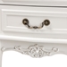 Baxton Studio Gabrielle Traditional French Country Provincial White-Finished 2-Drawer Wood End Table - BSOETASW-06-White-ET