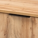 Baxton Studio Reid Modern and Contemporary Industrial Oak Finished Wood and Black Metal 3-Drawer Sideboard Buffet - BSOMPC8007-Oak/Black-Sideboard