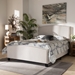 Baxton Studio Morgan Modern Transitional Beige Fabric Upholstered King Size Panel Bed - BSOMorgan-Beige-King