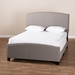 Baxton Studio Morgan Modern Transitional Grey Fabric Upholstered King Size Panel Bed - BSOMorgan-Grey-King