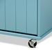 Baxton Studio Liona Modern and Contemporary Sky Blue Finished Wood Kitchen Storage Cart - BSORT599-OCC-Natural/Sky Blue-Cart