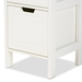 Baxton Studio Reuben Cottage and Farmhouse White Finished 2-Drawer Wood Storage Cabinet - BSOSR1801195-White-Cabinet