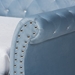 Baxton Studio Abbie Traditional and Transitional Light Blue Velvet Fabric Upholstered and Crystal Tufted Twin Size Daybed with Trundle - BSOAbbie-Light Blue Velvet-Daybed-T/T
