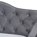 Baxton Studio Freda Traditional and Transitional Grey Velvet Fabric Upholstered and Button Tufted Twin Size Daybed with Trundle - BSOFreda-Grey Velvet-Daybed-T/T