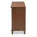 Baxton Studio Coolidge Modern and Contemporary Walnut Finished 8-Shelf Wood Shoe Storage Cabinet - BSOFP-04LV-Walnut/White