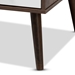 Baxton Studio Merlin Mid-Century Modern Two-Tone Walnut and White Finished 2-Drawer Wood Coffee Table - BSOCT 1780-00-Columbia/White-CT