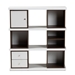 Baxton Studio Rune Modern and Contemporary Two-Tone White and Walnut Brown Finished 2-Drawer Bookcase - BSODV 9990-00-Columbia/White-Bookcase