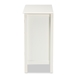Baxton Studio Kendall Classic and Traditional White Finished Wood and Glass Kitchen Storage Cabinet - BSOSR1801379-White-Cabinet