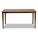 Baxton Studio Eveline Modern and Contemporary Walnut Brown Finished Rectangular Wood Dining Table - BSORH7008T-Walnut-DT