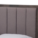 Baxton Studio Natasha Modern and Contemporary Grey Fabric Upholstered and Dark Grey Oak Finished Wood King Size Platform Canopy Bed - BSOMG0021-2-Gray/Green Gray-King