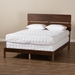 Baxton Studio Anthony Modern and Contemporary Walnut Brown Finished Wood King Size Panel Bed - BSOMG0024-Walnut-King