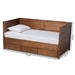 Baxton Studio Thomas Classic and Traditional Walnut Brown Finished Wood Expandable Twin Size to King Size Daybed with Storage Drawers - BSOMG0032-Walnut-3DW-Daybed