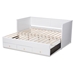 Baxton Studio Thomas Classic and Traditional White Finished Wood Expandable Twin Size to King Size Daybed with Storage Drawers - BSOMG0032-White-3DW-Daybed
