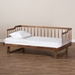 Baxton Studio Muriel Modern and Transitional Walnut Brown Finished Wood Expandable Twin Size to King Size Spindle Daybed - BSOMG0037-Walnut-Daybed