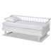 Baxton Studio Muriel Modern and Transitional White Finished Wood Expandable Twin Size to King Size Spindle Daybed - BSOMG0037-White-Daybed