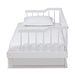 Baxton Studio Muriel Modern and Transitional White Finished Wood Expandable Twin Size to King Size Spindle Daybed - BSOMG0037-White-Daybed