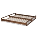 Baxton Studio Klara Modern and Contemporary Walnut Finished Wood Expandable Twin Size to King Size Bed Frame - BSOMG0026-Walnut-Twin