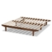 Baxton Studio Hiro Modern and Contemporary Walnut Finished Wood Expandable Twin Size to King Size Bed Frame - BSOMG0036-Walnut-Extension Bed