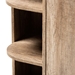 Baxton Studio Wales Modern and Contemporary Rustic Oak Finished Wood 2-Door Shoe Storage Cabinet with Open Shelves - BSOWales-Shoe Cabinet-Open Shelf