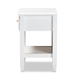 Baxton Studio Naomi Classic and Transitional White Finished Wood 1-Drawer Bedroom Nightstand - BSOMG0038-White-NS