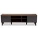 Baxton Studio Moina Mid-Century Modern Two-Tone Walnut Brown and Grey Finished Wood TV Stand - BSOSE TV90810WI-Columbia/Dark Grey-TV Stand