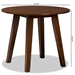 Baxton Studio Ela Modern and Contemporary Walnut Brown Finished 35-Inch-Wide Round Wood Dining Table - BSORH7230T-Walnut-35-IN-DT