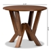 Baxton Studio Irene Modern and Contemporary Walnut Brown Finished 35-Inch-Wide Round Wood Dining Table - BSORH7231T-Walnut-35-IN-DT