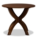 Baxton Studio Tilde Modern and Contemporary Walnut Brown Finished 35-Inch-Wide Round Wood Dining Table - BSORH7232T-Walnut-35-IN-DT