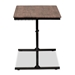 Baxton Studio Anisa Modern and Industrial Walnut Finished Wood and Black Metal Height Adjustable Desk - BSOLY-N0747-Desk