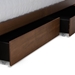 Baxton Studio Tamsin Modern Transitional Ash Walnut Brown Finished Wood Full Size 4-Drawer Platform Storage Bed with Built-In Shelves - BSOTamsin-Ash Walnut-Full