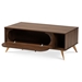 Baxton Studio Edel Mid-Century Modern Walnut Brown and Gold Finished Wood Coffee Table - BSOLV12CFT12140WI-Columbia/Gold-CT