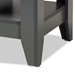 Baxton Studio Audra Modern and Contemporary Grey Finished Wood Living Room End Table - BSOET8000-Grey-ET