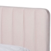 Baxton Studio Nami Modern Contemporary Glam and Luxe Light Pink Velvet Fabric Upholstered and Gold Finished Queen Size Platform Bed - BSOCF0374-Light Pink-Queen