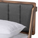 Baxton Studio Helsa Mid-Century Modern Dark Grey Fabric Upholstered and Walnut Finished Full Size Platform Bed - BSOMG0047-5-Dark Grey/Ash Walnut-Full